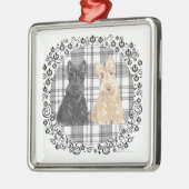 Tartan Scotties Metalen Ornament (Links)
