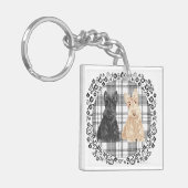 Tartan Scotties Sleutelhanger (Voorkant Links)