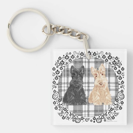 Tartan Scotties Sleutelhanger (Voorkant)