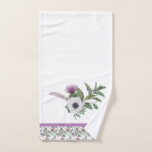 Tartan Scottish Birds and Flowers Bad Handdoek (Handdoek)