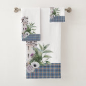 Tartan Scottish Castle met vogels en bloemen Bad Handdoek (Insitu)