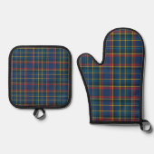 Tartan Scottish Plaid Clan  patroon Ovenwant & Pannenlap Set (Voorkant)