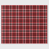 Tartan Scottish Pset Navy, White Red Kerstmis Cadeaupapier (Vlak)