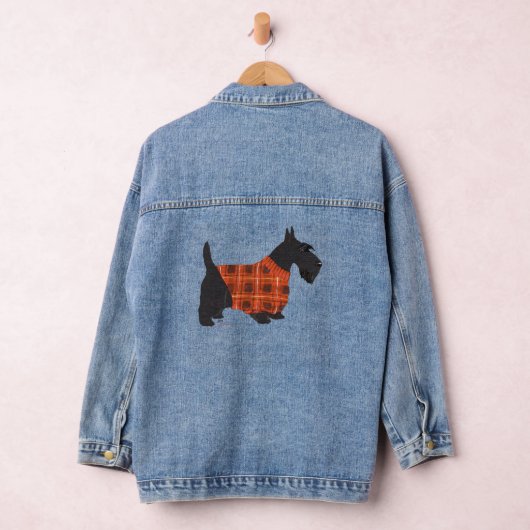 Tartan Scottish Terrier Denim Jacket (Hangar)