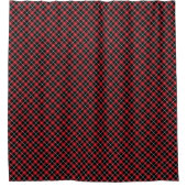 Tartan Shower Curtain Red Black Gift for Nesting Douchegordijn (Voorkant)
