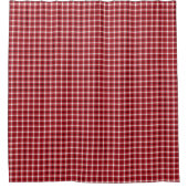 Tartan Shower Curtain Red Black Housewarming Gift Douchegordijn (Voorkant)