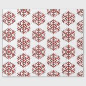 Tartan Snowflakes in het rode patroon Cadeaupapier (Vlak)