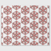 Tartan Snowflakes in het rode patroon Cadeaupapier (Vlak)