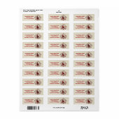 Tartan speldenaar op sneeuwvlok etiket (Full Sheet)