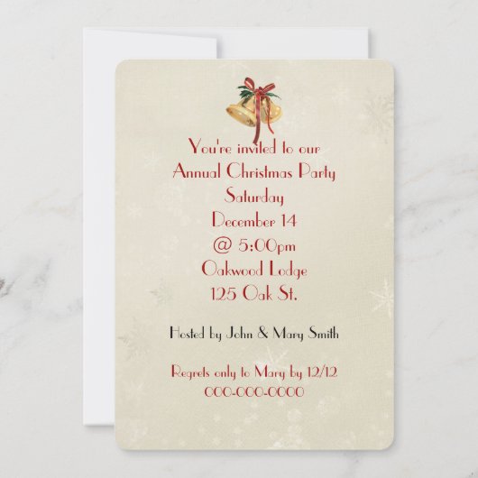 Tartan speldenaar op sneeuwvlok kaart (Achterkant)