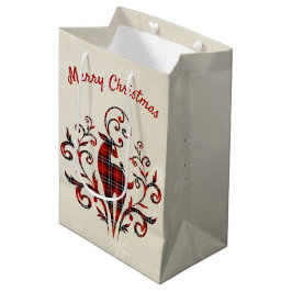 Tartan speldenaar op sneeuwvlok medium cadeauzakje