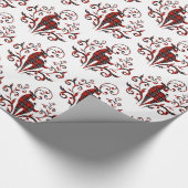 Tartan speldenvormer design op wit cadeaupapier (Hoek)