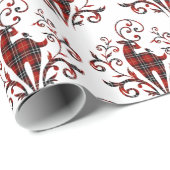 Tartan speldenvormer design op wit cadeaupapier (Rol Hoek)
