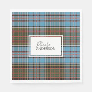 Tartan Spuit Aangepaste naam Elegant Anderson cont Servet