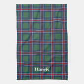 Tartan squares pattern personalized theedoek (Verticaal)