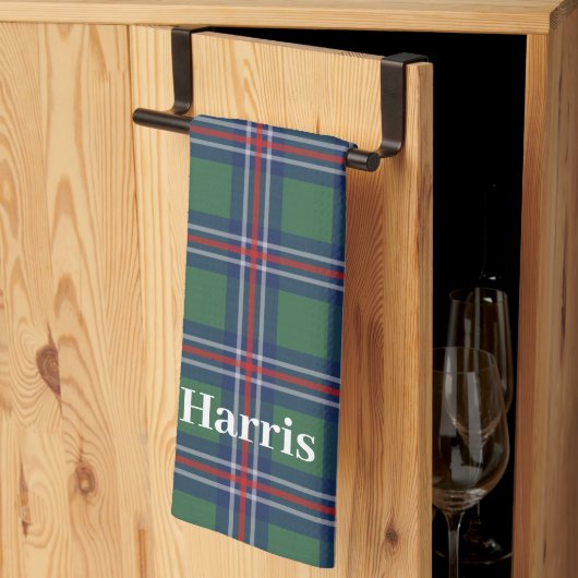 Tartan squares pattern personalized theedoek (Derde Gevouwen)
