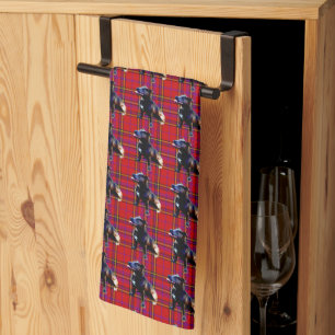 Tartan Staffordshire Bull Terrier, Teatowel Theedoek