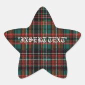 Tartan Ster Sticker (Voorkant)