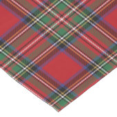 Tartan Stewart Plaid Red Check Pattern Medium Tafelloper (Hoek)