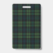 Tartan stof plastic badge - Verticaal (Achterkant)