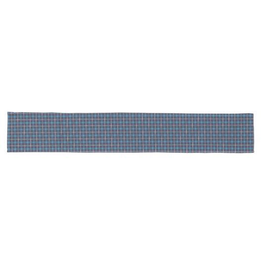 Tartan Style Tafelloper in Marine en Blauw (Horizontaal)