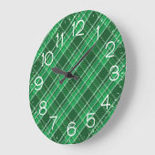 Tartan Swahili Green Plaid Pattern-88675 Grote Klok (Hoek)