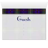 Tartan Tabelnummerkaart - Farquarson (Binenzijde Horizontaal (Onderkant))