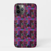 Tartan Tails: het speelse Paarse katje Case-Mate iPhone Case (Achterkant)