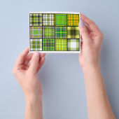 Tartan Tea Bag Tegels - Origami Foling Flyer (Hand)