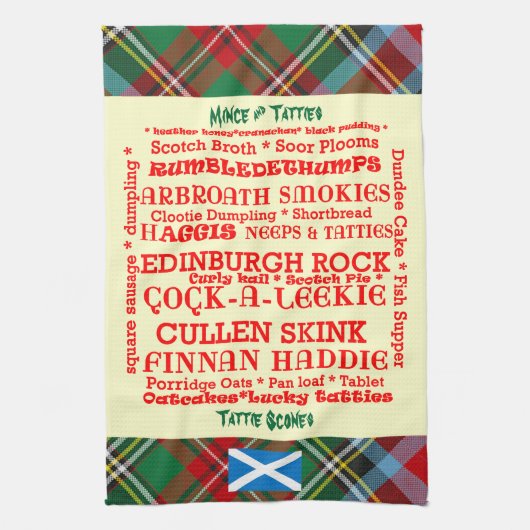 Tartan Tea Towel in Schotland Theedoek (Verticaal)