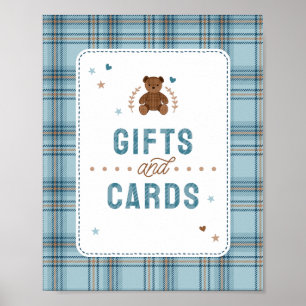 Tartan Teddybeer, Cadeaus en Kaarten voor Baby Sho Poster