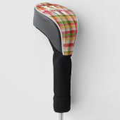 Tartan textuur ruitvormig monogram golfheadcover (Schuin)