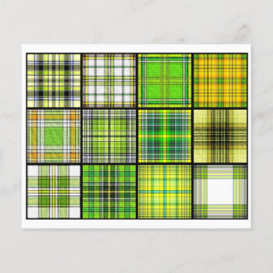 Tartan Thee Zakje Tegels - Origami Vouwen Flyer