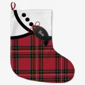 Tartan Tidings Kat Kerstkous Grote Kerstsok (Voorkant)