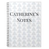 Tartan Triangles Blue Notitieboek (Voorkant)