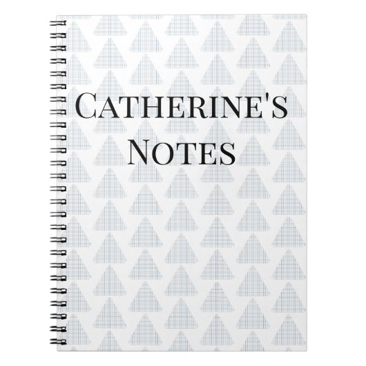 Tartan Triangles Blue Notitieboek (Voorkant)