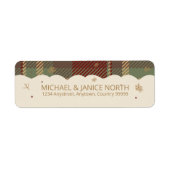 Tartan Trim Christmas Border ID1141A Etiket (Voorkant)