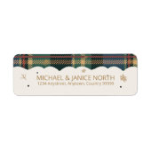 Tartan Trim Christmas Border ID1141B Etiket (Voorkant)