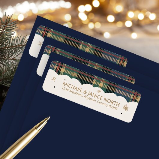 Tartan Trim Christmas Border ID1141B Etiket