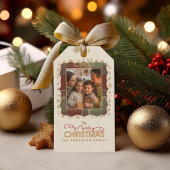 Tartan Trim Christmas One Photo Template ID1141A Cadeaulabel