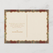 Tartan Trim Christmas One Photo Template ID1141A Feestdagenkaart (Achterkant)