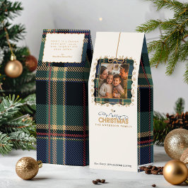 Tartan Trim Christmas One Photo Template ID1141B