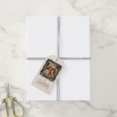 Tartan Trim Christmas One Photo Template ID1141B Cadeaulabel (Met Touw)