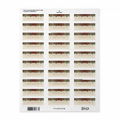 Tartan Trim Kerstgrens ID1141A Etiket (Full Sheet)
