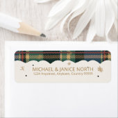 Tartan Trim Kerstgrens ID1141B Etiket (Insitu)