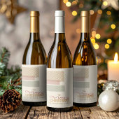 Tartan Twill Merry Christmas Red Green ID1141A Wijn Etiket