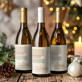 Tartan Twill Merry Christmas Red Green ID1141A Wijn Etiket