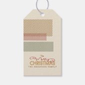 Tartan Twill Prettig Kerstfeest ID1141A Cadeaulabel (Voorkant)
