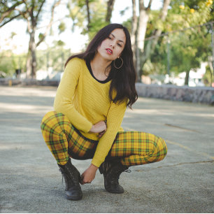 Tartan van Saskatchewan Amber Green Leggings