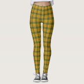 Tartan van Saskatchewan Amber Green Leggings (Voorkant)